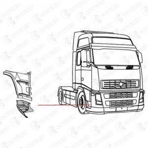 подножка !правая\ Volvo FH12/16 NEW 2FH240 COVIND