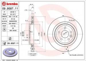 Диск тормозной Brembo Painted Disc 09.9587.11 09.9587.11 BREMBO