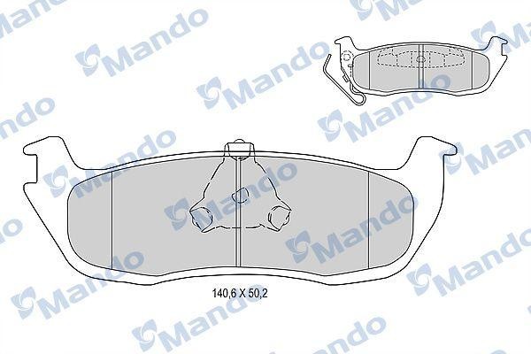 Колодки тормозные MERCEDES ML (W163) задние (4шт.) MANDO MBF015665 MANDO