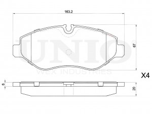 Колодки тормозные диск. передние BRP-20420 UNIO