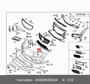 датчик парковки!\ MB E/CLA/GLA/S, Audi, BMW, Volvo A 000 905 56 04 MERCEDES BENZ