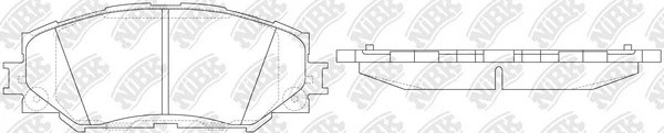Колодки тормозные TOYOTA AURIS 1.4-1.6 07-/COROLLA 1.4 07-/RAV 4 06- передние PN PN1524 NIBK