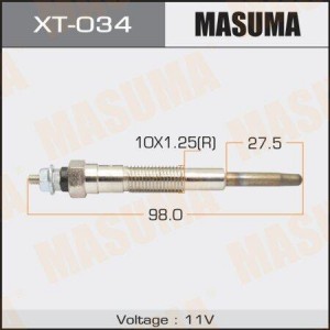 Свеча накаливания TOYOTA Chaser (96-99) MASUMA XT-034 MASUMA