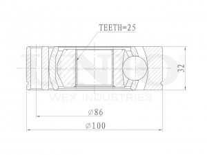 ШРУС внутренний CVJ-30134 UNIO