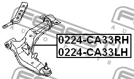 Рычаг передний левый 0224-CA33LH FEBEST