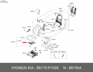 ПОДОГРЕВАТЕЛЬ ПОДУШКИ СИДЕНИЯ 88170-P1000 88170P1000 HYUNDAI KIA