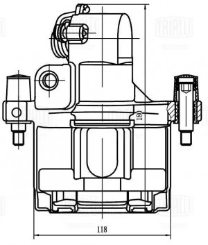 Суппорт торм. Ford Transit Connect (02-)/Tourneo Connect (02-) зад. прав. d=36мм CF 200602 TRIALLI