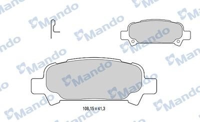 Колодки тормозные SUBARU Forester,Legacy,Impreza задние (4шт.) MANDO MBF015820 MANDO