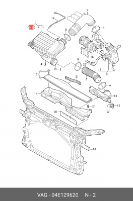 Фильтр воздушный VAG 04E 129 620 04E 129 620 VAG