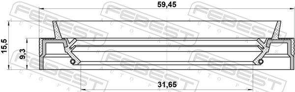 Сальник привода (33x59x9,3x15,5) NISSAN PRIMERA P12 2001-2007 95JES-33590915X 95JES-33590915X FEBEST