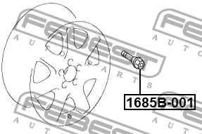 Болт колесный 1685B-001 1685B-001 FEBEST