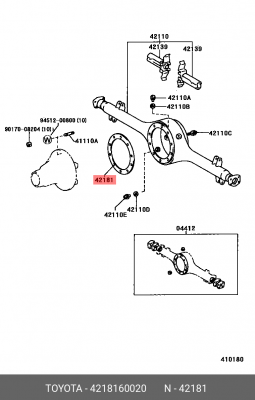 Прокладка дифференциала 42181-60020 42181-60020 TOYOTA