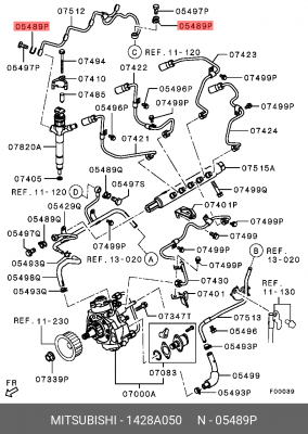 MITSUBISHI L200 [KB] (06>)/ PAJERO/MONTERO [V8, V9 ТОПЛИВОПРОВОДА 1428A050 MITSUBISHI