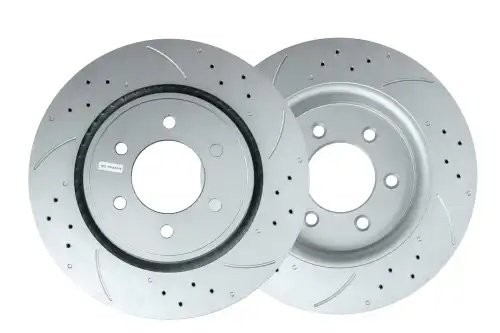 Передний тормозной диск Evolution с перфорацией и насечками, в покрытии GEOMET A AR85108 POWERSTOP