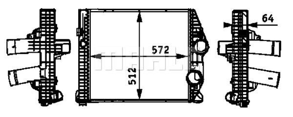 Интеркулер Atego (98-04), Atego2 (04-) CI 114 000P MAHLE KNECHT