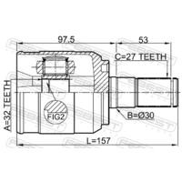 ШРУС внутренний 32X30X27 1211D7AT2WD FEBEST