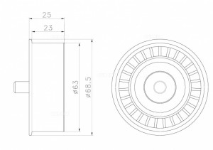 Ролик ремня правый GT-30540 GT30540 GMB