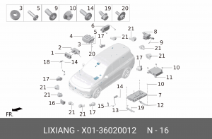 РАДАР БАМПЕРА РАДАР 7 1.5 X0136020012 X01-36020012 LIXIANG