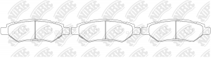 Колодки тормозные CADILLAC CTS (08-11) задние (4шт.) NIBK PN51007 NIBK