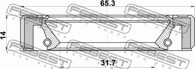 Сальник полуоси MAZDA CX-7 ER 2006-2012 95GBS-33650914R 95GBS-33650914R FEBEST