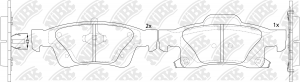 Колодки тормозные дисковые JEEP GRAND CHEROKEE 3.0 2011 PN0834 PN0834 NIBK