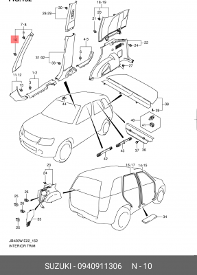 КЛИПСА 09409-11306 SUZUKI