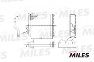 Радиатор отопителя (мех. сборка) (VOLVO 440/460/480) (AVA VOA6084) ACHM012 ACHM012 MILES