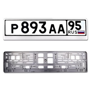 рамка под номерной знак! хром\ A78487S AVS