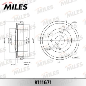 Барабан тормозной HONDA Accord 2.0 90- 220mm K111671 K111671 MILES