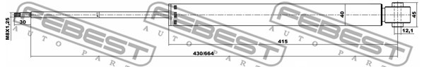Амортизатор задний FORD FIESTA 2001-2008 21446690R 21446690R FEBEST