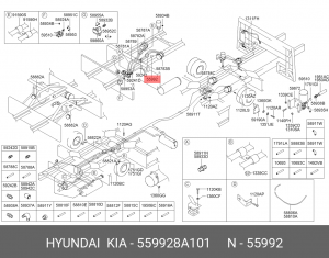 Штуцер HYUNDAI AeroQueen (04-) тормозной системы OE 559928A101 HYUNDAI KIA