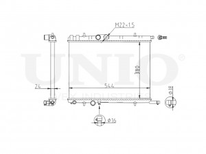 Радиатор охлаждения двигателя RAD-10066 UNIO