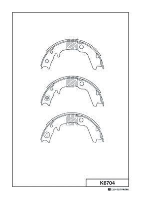Колодки тормозные барабанные Mitsubishi Pajero IO H60,H70 98- K6704 K6704 MK KASHIYAMA