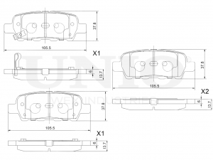Колодки тормозные диск. задние BRP-20254 UNIO
