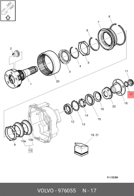 Кольцо уплотнительное КПП 976055 VOLVO