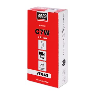 Лампа 24V C7W SV8.5-8 41мм AVS A78335S AVS