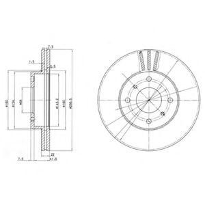 BG2567 диск тормозной передний!\ Nissan Primera 1.6/2.0/2.0D 88> BG2567 DELPHI