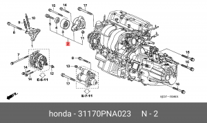 Натяжитель приводного ремня 31170PNA023 31170-PNA-023 HONDA