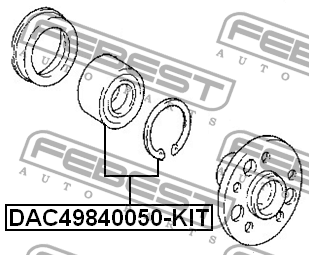 к-кт подшип.зад.ступ.!\ Toyota Altezza/Lexus IS200/300 GXE10/JCE10 DAC49840050-KIT FEBEST