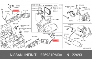 КИСЛОРОДНЫЙ ДАТЧИК 22693-1PM0A 22693-1PM0A NISSAN
