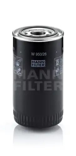 Фильтр масляный КАМАЗ,ПАЗ (дв.CUMMINS ISBe 185,210,300) (аналог WK 950/26) MANN W 950/26 MANN FILTER