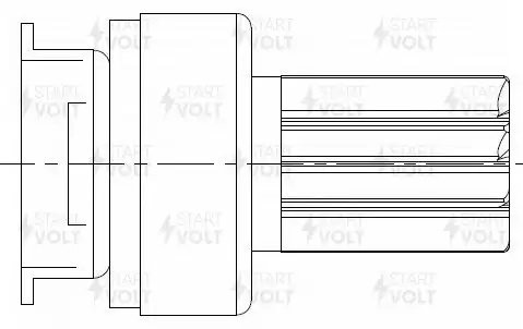 Привод стартера (бендикс) для а.м Subaru Forester (97-) 2.0i МТ (тип Mitsubishi) VCS2203 START VOLT