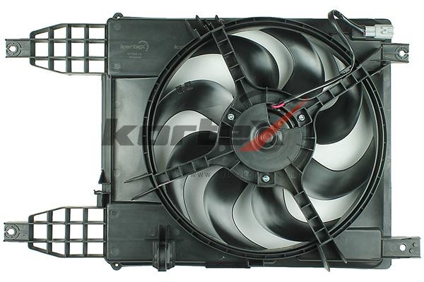 Вентилятор радиатора CHEVROLET AVEO T255 08- (с кожухом) KFD016 KFD016 KORTEX