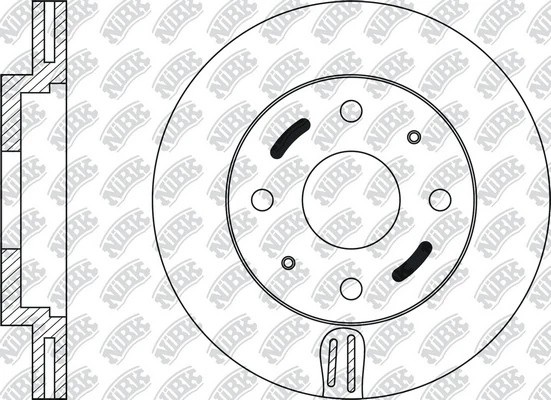 Диск тормозной MITSUBISHI Carisma (97-) передний (1шт.) NIBK RN1114 NIBK