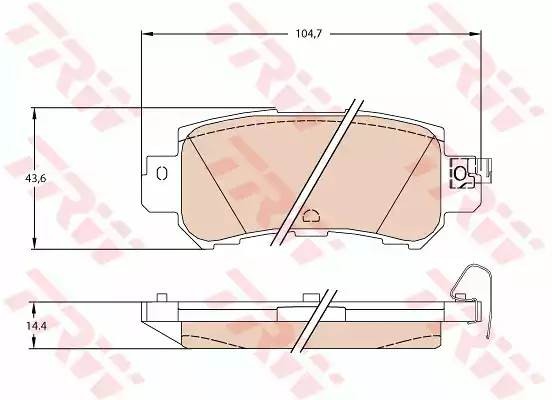 Колодки задние MAZDA CX-5 (KE, GH) GDB3539 GDB3539 TRW