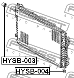 Опора радиатора HYSB-004 HYSB-004 FEBEST