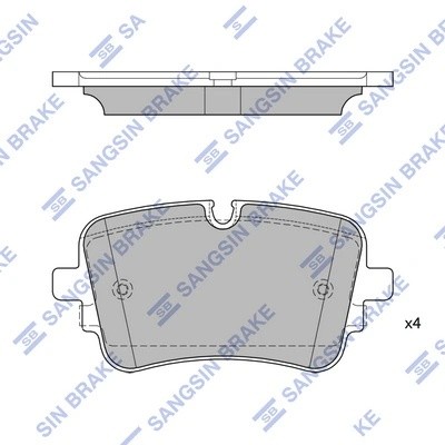 Колодки задние AUDI Q7 (4M) 2015-, Q8 2018-, A8 (4N) 2017- SP4475 SP4475 SANGSIN