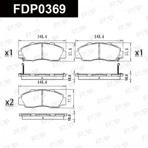 Тормозные колодки дисковые смесь CERAMIC FDP0369 FDP0369 FAP