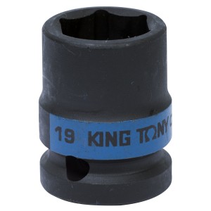 головка торцевая ! 1/2'DR 6-гранная ударная 19mm KING TONY/10/160\ 453519M KING TONY