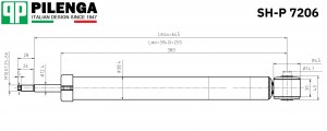 Амортизатор задний, газовый GM CRUZE SH-P7206 SHP7206 PILENGA